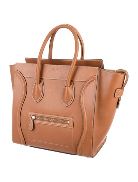 celine mini luggage brown|Celine mini luggage tote sale.